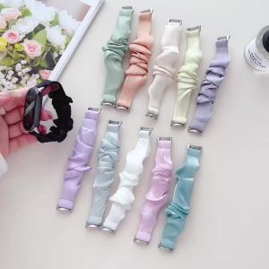 Nylon Strap for Xiaomi Smart Band 8/ 10/ Mi Band 9 Bracelet Soft Elastic Cloth Dressy Wristband for Women Mi Band 8 Scrunchie
