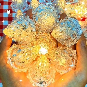 LED Christmas Tree Night Light Diamond Crystal Atmosphere Lamp Living Room New Year Xmas Party Bedroom Decoration