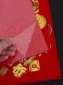 New Year Velvet Adhesive Door Sticker Fortune Attracting Wealth Entering House Snake Year Spring Festival Self Adhesive Lucky Character Large Size. 