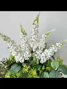 5 stem French style artificial flowers hyacinth snapdragon delphinium silk flower home wedding decoration foxtail flower