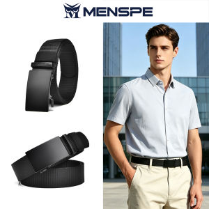 MENSPE Fashion Mens Belt Automatic Buckle Belt Breathable Nylon Belt Fashion Business Belt 120cm Scratch Resistant Belts Leisure Belt Gentlemen Belt Nice Waistband Durable Belt for Men