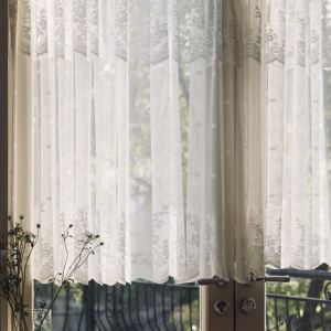 French Style Short Curtain Lace Voile Window Drapery