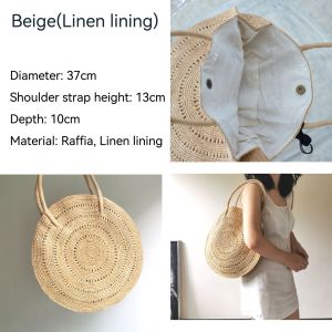 DaVee | Hand-made Raffia bag shoulder bag straw bag tote bag shopping bag beach bag