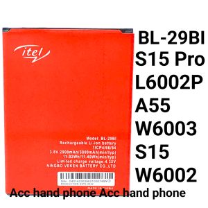 Baterai itel BL-29BI S15 A55 S15 Pro L6002P W6003 W6002 Original