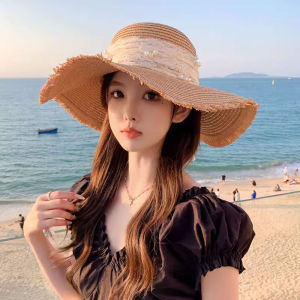 Sun Protection Straw Hat for Men and Women Foldable Wide Brim Beach Hat