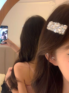 Shiny Diamond Hair Clips Korean Style Fashionable Heavy Work Full Diamond Super Shiny Fringe Hair Clips Elegant Feeling