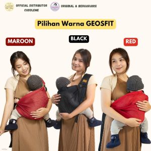 CuddleMe Gendongan Bayi Geos Fit Air Gendongan Ringsling Instant M-shape