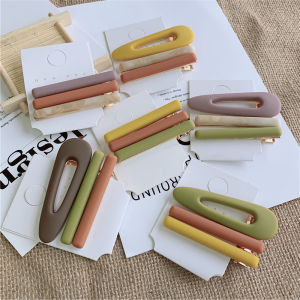 Matte Hair Clips Side Clips Back of Head Edge Clips Bangs Grips Simple Match All Morandi Color Car Storage Organizer
