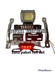 Paket Bandung Style Lampu 24 LED 3 Senja / Lampu Stop Rx-King Mini / Kumisan Yamaha / behel samping Rx-king Full Set