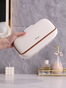 🔥 New Light Luxury Soap Box Household Bathroom Hole-free Wall-mounted Flip-Top Soap Box