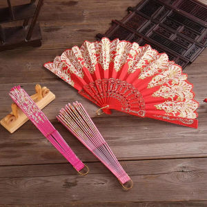 TookJai พัดลมคลาสสิก พัดจีนพัดสไตล์วินเทจ สง่างามและคลาสสิก พัดลม พัดพับ 1ชิ้น  Folding fan