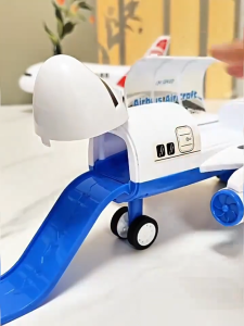 Large Kids Airplane Toy Inertial Aircraft Track Plane Model Toys with 12 Cars Mainan Kapal Terbang