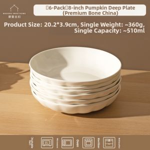 MODERN SWEETHOME | Premium Sensation Bone China White Ceramic Deep Dinner Plate