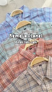 3T-13T Kemeja Anak Laki-Laki Flanel Premium Motif Kotak / Kemeja Lebaran Anak Terbaru 2023 / Kemeja Anak Laki Cowok