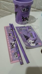 STATIONARY GELAS + PENSIL SET GIFT ALAT TULIS SET PENGHAPUS PENGGARIS