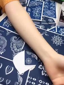 2pcs Temporary Tattoo Stencil Set Floral Tattoo Template for Hand Painting Reusable Stencil Stickers For Women Mehndi Designs