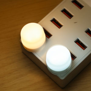 【On Sale】10Pcs Eye Protection Portable Round Mini USB Soft Night LED Light Lamp for Power Bank Reading