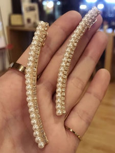 Pearl U-Shaped Duckbill Hair Clip Womens Fashion Hair Accessories Hairband Alloy Embedded Fringe Hairpin Original Design