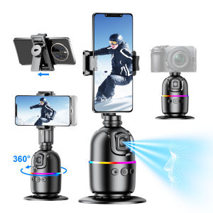 P03 Stabilizer 360°Auto Face Tracking AI Gimbal All-in-one Desktop Phone Holder Tripod For Smartphone Video Vlog Live