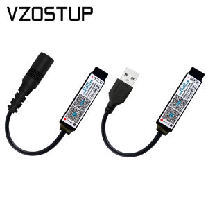 Mini RGB Bluetooth-compatible Controller Music LED Light Strip Controller for RGB Tape Lights Smart APP Control DC 5V 12V 24V