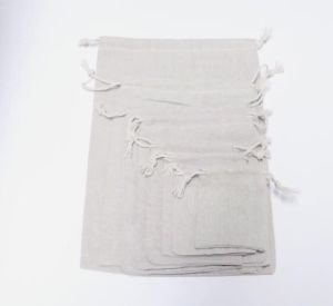 5-10Pcs/Lot Natural Linen Burlap Bags Jute Gift Bag Drawstring Gift Bags Ornament Pouch Cosmetic Washing Storage Candy Party Bag