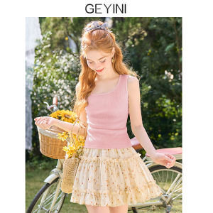 Áo Ba Lỗ Không Tay Cổ Vuông Ngọt Ngào Cho Nữ Mùa Hè 2025 Áo Ba Lỗ Dệt Kim Áo Lót Bên Trong Áo Vest Áo Không Tay Áo Sơ Mi