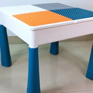 Big Building Blocks Table with Chair and Blocks Kids Table and Chair Set Gift Toys for Kids Blocks
