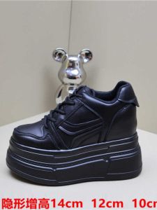 Womens Casual Sports Shoes 14CM Thick Bottom High Top Fashionable All-Match Small Size 12CM Heightening Leisure Sports Shoes