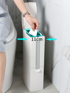 Thùng Rác Siêu Mỏng 10cm Cho Phòng Tắm Thùng Rác Vệ Sinh Một Mảnh Thìa Vệ Sinh Toilet Thùng Rác Toilet Siêu Mỏng Thùng Rác Nhà Bếp