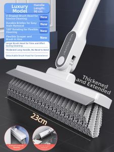 Long-Handle Bathroom Scrub Brush For Floor Gaps And Edges