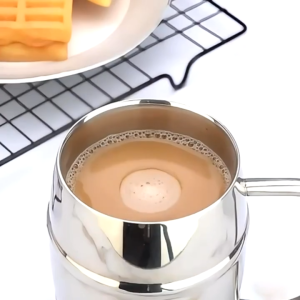 BREWISH MALAYSIA Double Wall Insulated Mug 304 Stainless Steel Barrel Beer Mug Coffee Cup Drinking Cup wt Handle Cawan Minum 保温杯