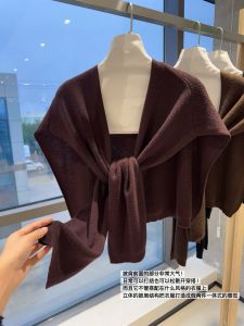 อาเจีย ซิสเตอร์ คลาสสิค หลากหลาย ผ้าคลุมไหล่ใส่สบาย ขนสัตว์ เรียบง่าย ทันสมัย เลซี่ ทรีซีซั่น ยูนิเวอร์แซล ผู้หญิง เสื้อสเวตเตอร์ถัก