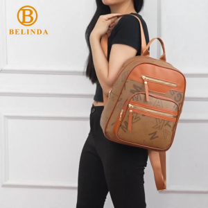 BELINDA Backpack For Woman Leather Korean Fashion Cute Girl Office Ladies College School Bag S6991
