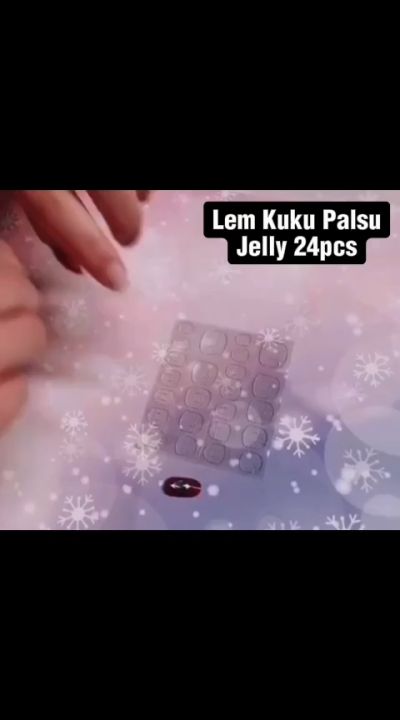Lem Kuku Palsu Jelly 24pcs Double Tape Glue Lem Jelly Fleksible Perekat Dua Sisi Kuku Palsu Transparan Nail Glue Jelly Kuku Palsu Tahan Lama Anti Air - FR Gallery