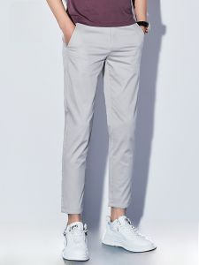 ROMON | Quần tây nam Romon mùa hè mỏng ôm vừa vặn thẳng thời trang kinh doanh quần tây co giãn cotton nguyên chất 9 điểm quần dài