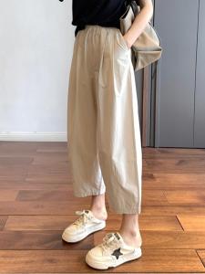 Loose Japanese Style Casual Pants Womens plus Size Seven-Five Harlan Carrot Pants Small Nine-Five Wide Leg Pants Trendy