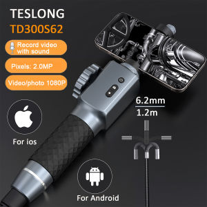 TESLONG TD300S 5.5mm Two-way 210°Articulating Borescope Camera for Android Ios Tablet Endoscope Recording video with sound 2.0MP
