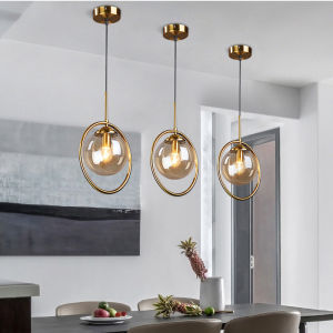 [Free Bulbs] LANTU Led Glass Chandelier Bar Lights Hanging Warm Light Pendant Lights Or Drop Lights For Bedroom Kitchen Modern Design Chandelier Light