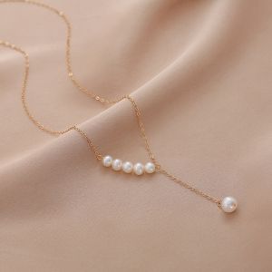 [SG Stock] Rozza Pearl Necklace Combination Simple Casual For Woman