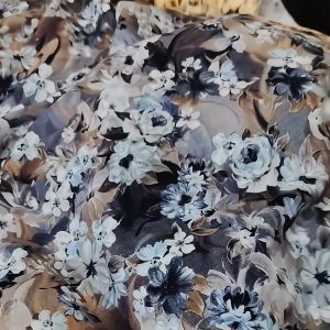 Kain Katun Rayon Viscose Premium Motif Bunga Adem Harga per O5 Meter