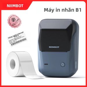 Máy In Nhiệt Di Động Niimbot B1 Bluetooth Mini 2 Inch Máy Làm Nhãn Dán Giấy Dính Dùng Cho Gia Đình