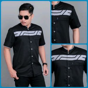 baju koko treveling lengan pendek pria dewasa ibnu rusyd