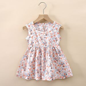 Princess Style Cotton Silk Baby Girl Dress Summer Vest Dress Childrens Clothing Infant Dress Barababa Clearance Sale
