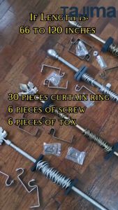 Curtain Rod Bracket End Cup Set 5/8 (16mm) Adjustable 48-84 Inch Heavy Duty Kurtina for Window