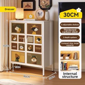 MEISD | Black Retro Luxurious Steel Storage Cabinet