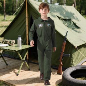 Air Force Pilot Uniform For Kid Dress up With Aviator Accessories Fighter Pilot Costume For Children