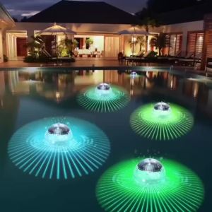 Đèn LED Năng Lượng Mặt Trời Nổi Trên Mặt Nước Chống Thấm Nước Phát Sáng Đổi Màu Theo Nhạc Dùng Cho Hồ Bơi Ao Hồ Chạy Bằng Năng Lượng Mặt Trời.