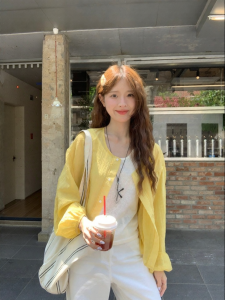 imimtuan | Bộ 2 Món Áo Vest Dài Tay Màu Đơn Giản Thời Trang Đa Năng