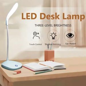 Table Lamp LED Stand Desk Lamp USB Rechargeable 360 Flexible Rotatable Touching Control 3 Brightnes