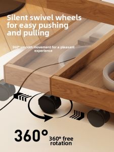 QIMUDAO | Nan Bamboo Modern Living Room Sofa Side Table With Light